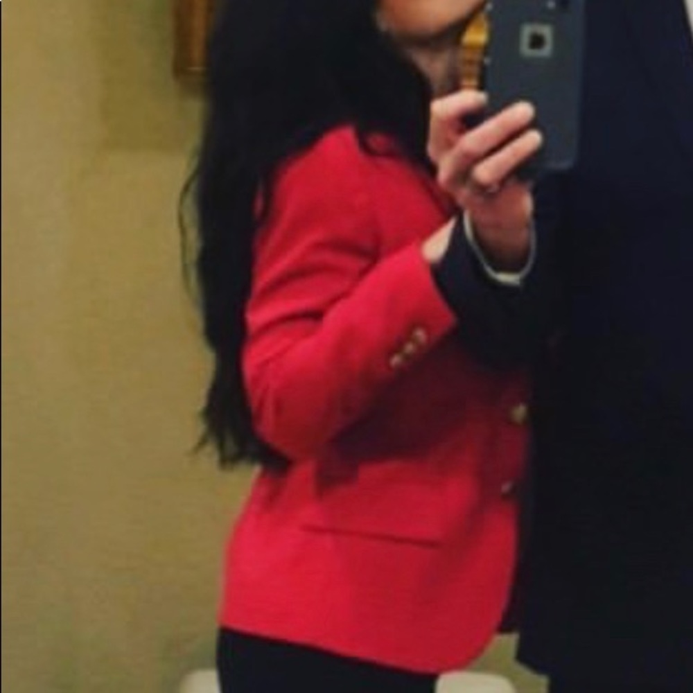 EUC J crew red blazer